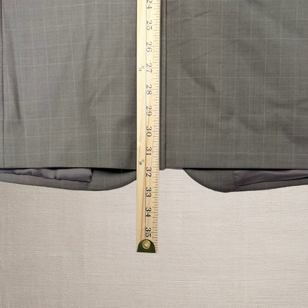 Jos A Bank Blazer Window Pane 46R Wool Purple Lining Professional Classic Preppy - Picture 10 of 11